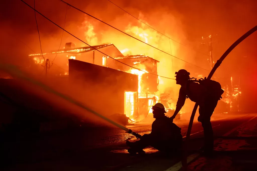 Pink Fire hydrant role in Los Angeles Fire 