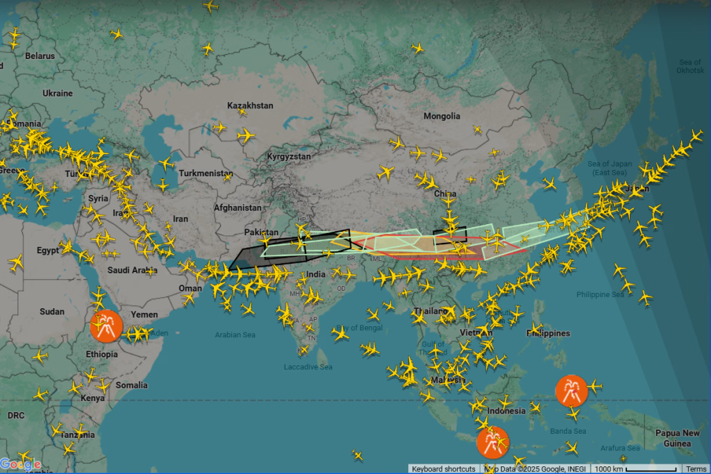 Flight disruption Ethiopia volcano